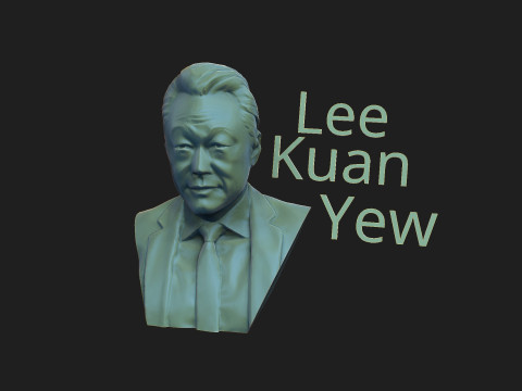 Lee Kuan Yew 3D-Druckmodell