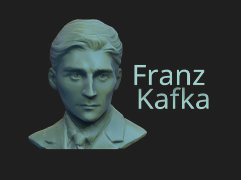 Franz Kafka 3D प्रिंट मॉडल