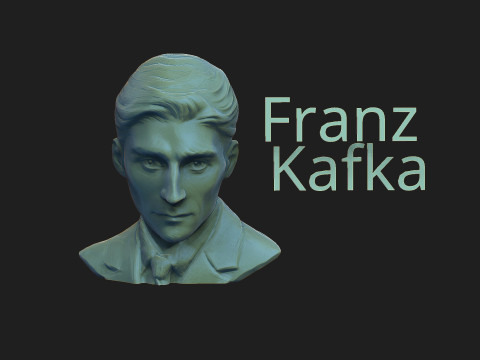 Franz Kafka Model Cetak 3D