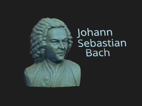 Johann Sebastian Bach 3D Print Model