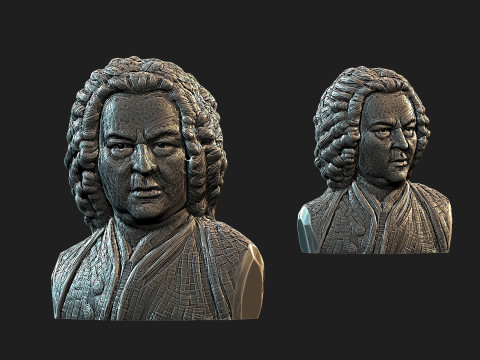 Johann Sebastian Bach 3D Print Model