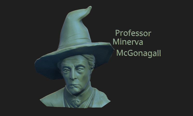Professor Minerva McGonagall 3D Baskı Modeli .c4d .max .obj .3ds .fbx .stl .blend 