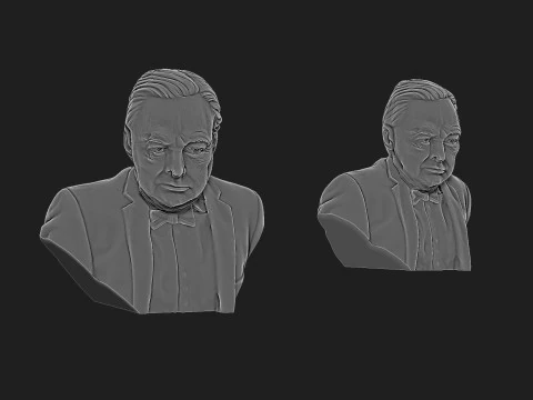ウィンストン・チャーチル 3Dプリントモデル