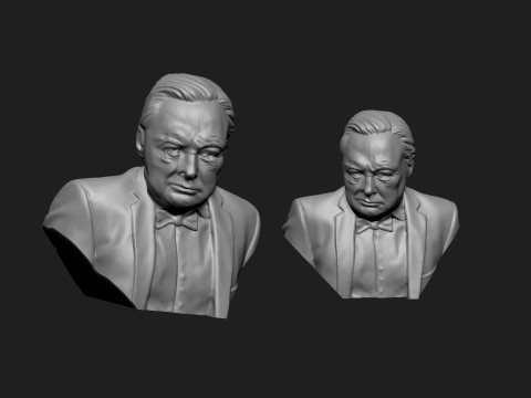 Winston Churchill Modelo de Impressão 3D