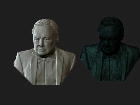 Winston Churchill Modelo de Impressão 3D