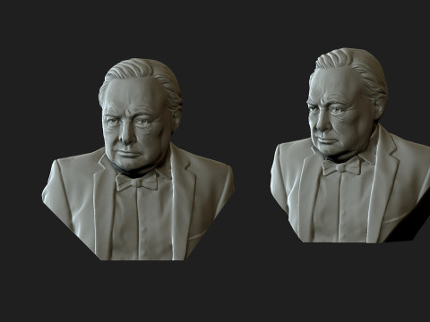 Winston Churchill Modelo de Impressão 3D