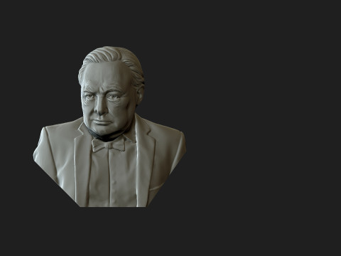 Winston Churchill Modelo de Impressão 3D