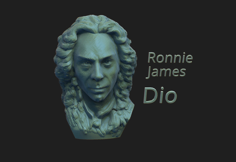 Ronnie James Dio 3D 프린트 모델 .c4d .max .obj .3ds .fbx .stl .blend 