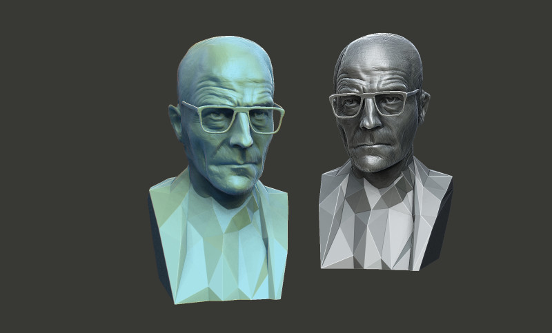 Bryan Cranston breaking bad 3D Print Model .c4d .max .obj .3ds .fbx .stl .blend 