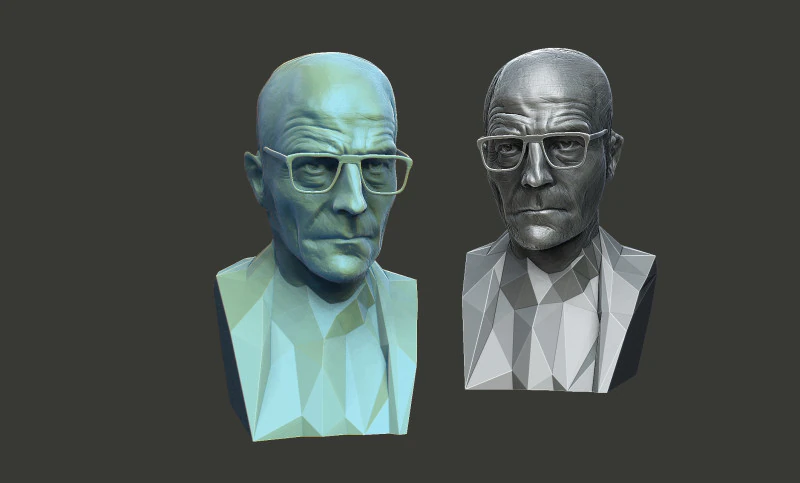 Bryan Cranston quebrando mal Modelo de Impressão 3D .c4d .max .obj .3ds .fbx .stl .blend 