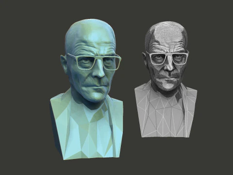 Bryan Cranston quebrando mal Modelo de Impressão 3D