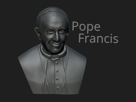Pope Francis 3D प्रिंट मॉडल