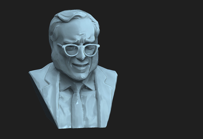 Isaac Asimov 3D Print Model .c4d .max .obj .3ds .fbx .stl .blend