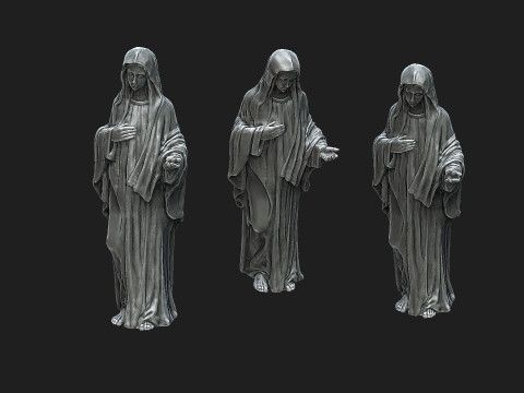 Saint mary sculpture 3D printmodel