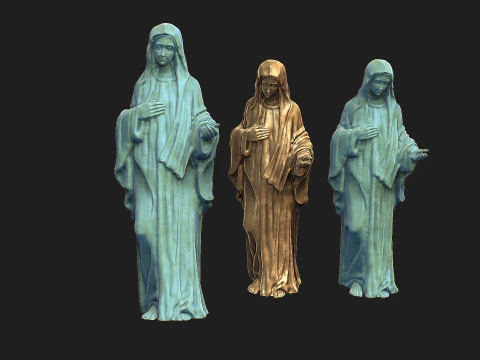 Saint mary sculpture 3D Print Model