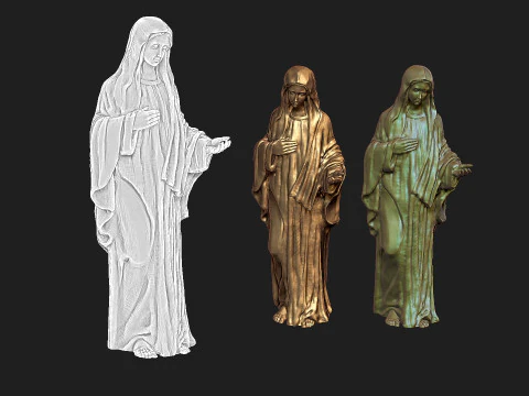 Saint mary sculpture 3D Print Model