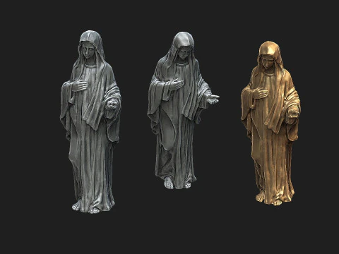 Saint mary sculpture 3D Print Model