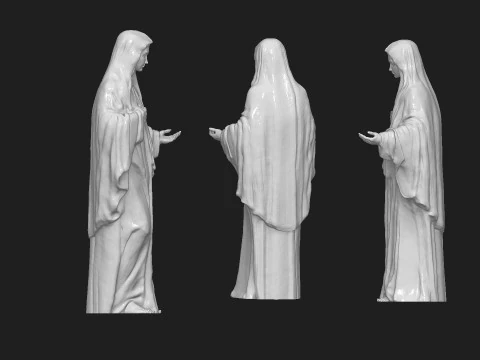 Saint mary sculpture 3D Print Model