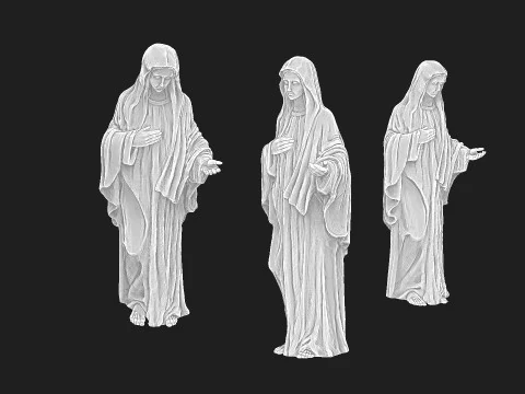 Saint mary sculpture 3D Print Model