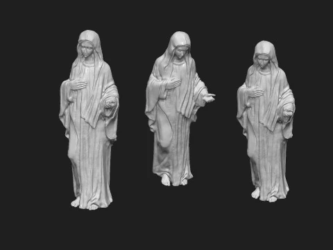 Saint mary sculpture 3D Print Model