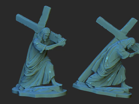 Christ Carrying the Cross 3D Print Model