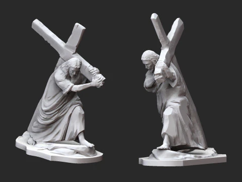 Christ Carrying the Cross 3D Print Model