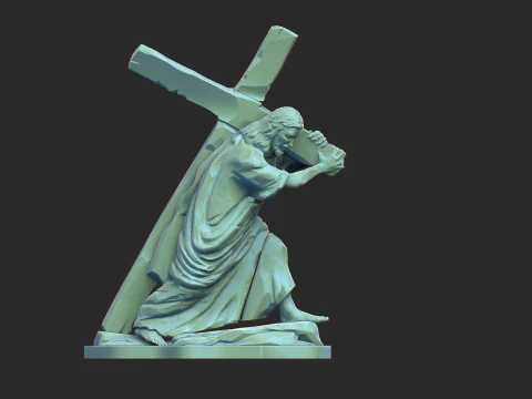 Christ Carrying the Cross 3D Print Model