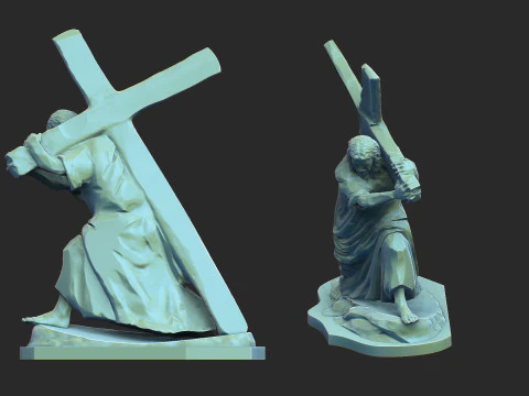 Christ Carrying the Cross 3D Print Model