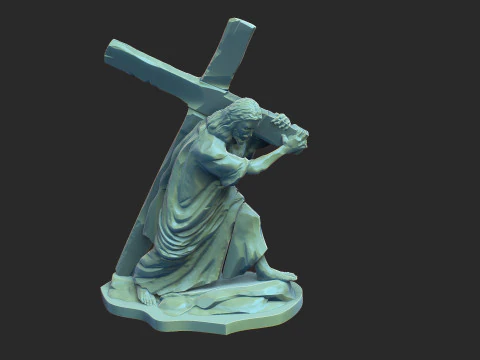 Christ Carrying the Cross 3D Print Model
