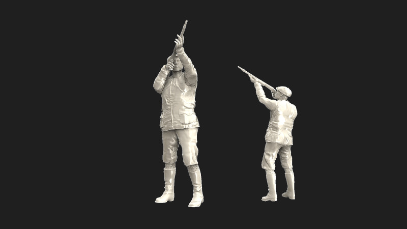 Hunter 3D Print Model .c4d .max .obj .3ds .fbx .stl .blend