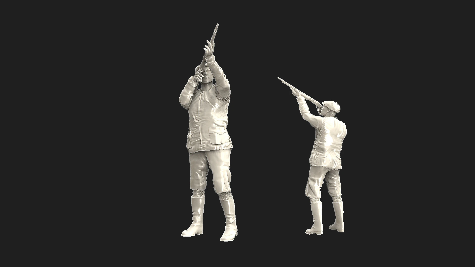 Hunter 3D Print Model .c4d .max .obj .3ds .fbx .stl .blend 