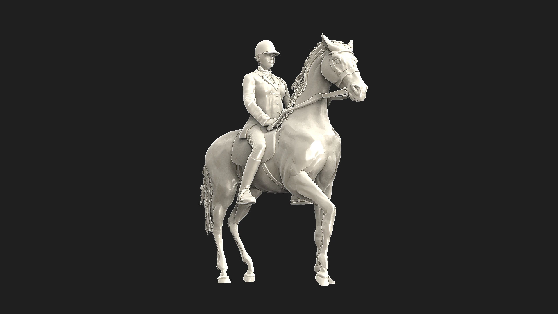 Horsegirl 3D Print Model .c4d .max .obj .3ds .fbx .stl .blend 