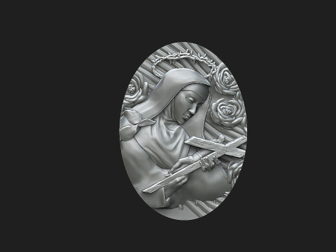 Saint rita medalion Model Cetak 3D