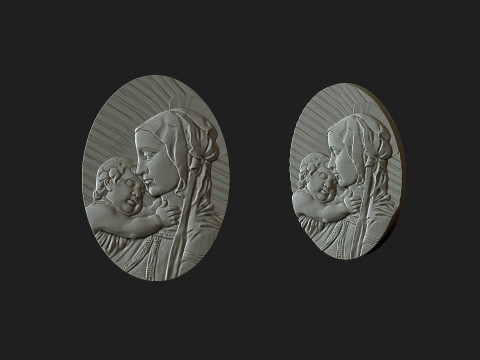 Mary with baby jesus 3D Print Model