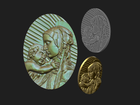 Mary with baby jesus 3D Print Model
