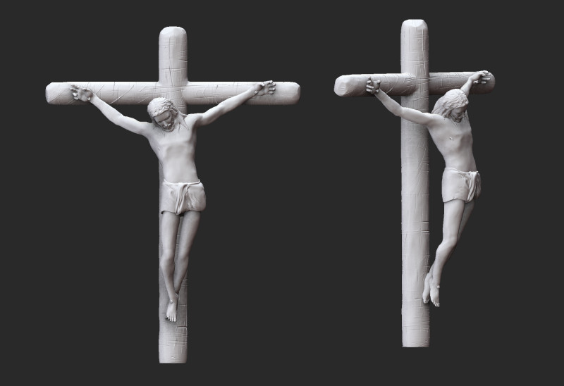 Crucifixion 3D Принт Модель .c4d .max .obj .3ds .fbx .stl .blend