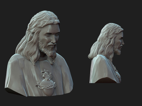 Jesus with a Sacred Heart 3D Принт Модель