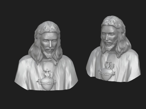 Jesus with a Sacred Heart 3D Принт Модель