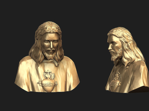 Jesus with a Sacred Heart 3D Принт Модель