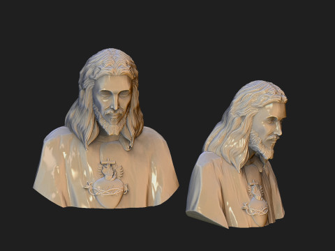 Jesus with a Sacred Heart 3D Принт Модель