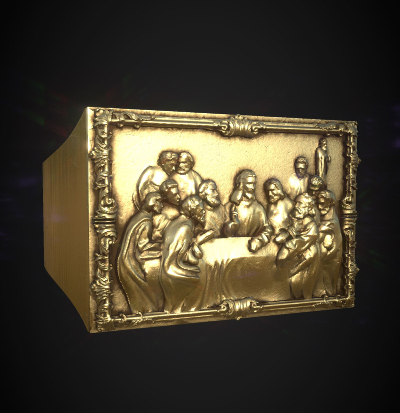Last supper ring 3D 프린트 모델 .c4d .max .obj .3ds .fbx .stl .blend 