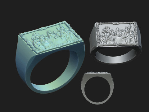 Last supper ring 3D 프린트 모델