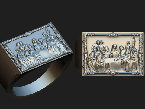 Last supper ring 3D 프린트 모델