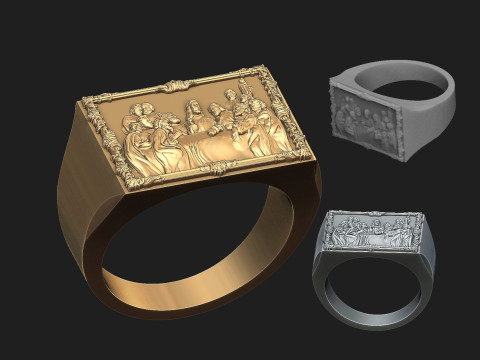Last supper ring 3D 프린트 모델