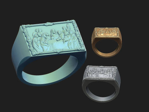 Last supper ring 3D 프린트 모델