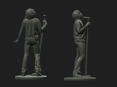 Jim Morrison figure 3D 프린트 모델