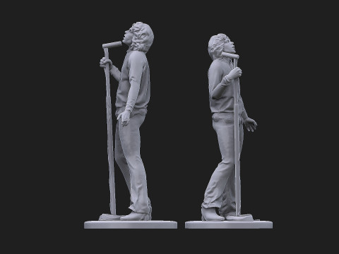 Jim Morrison figure 3D 프린트 모델