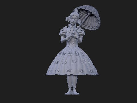 Umbrellagirl 3D 프린트 모델