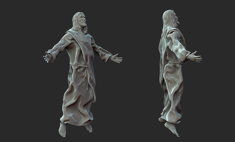 Ascension of Jesus 3D Принт Модель .c4d .max .obj .3ds .fbx .stl .blend 
