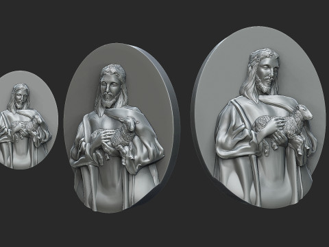Jesus holding lamb 3D Print Model